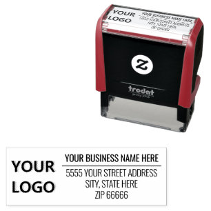 Custom Business Logo Address Personalised Stamp