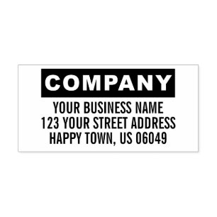 Custom Business Logo Address  Self-inking Stamp