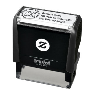 Custom Business Logo Address Self-inking Stamp