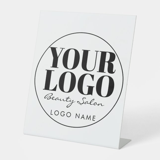 custom business logo advertising pedestal sign (Front)