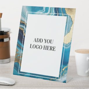 custom business logo advertising pedestal sign