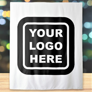 Custom Business Logo And Colour Backdrop Tapestry