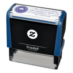 Custom Business Logo and Company Address Self-inking Stamp