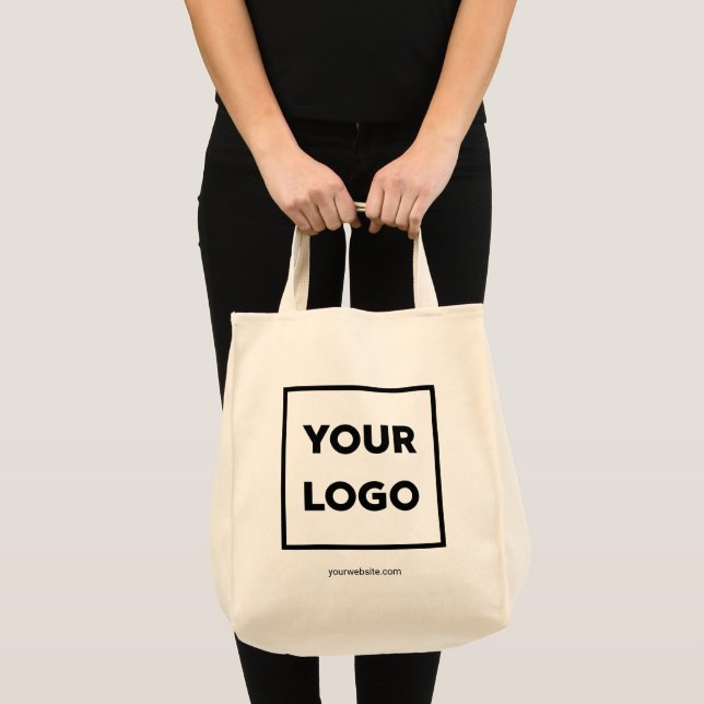 Custom Business Logo and Company Website 2-sided Tote Bag (Front (Product))