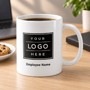 Custom Business Logo and Employee Name Coffee Mug