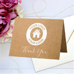 Custom Business Logo And Message Folded Thank You Card<br><div class="desc">Upload a logo, add a message and website address, and easily create your business thank you card. You can TRANSFER this DESIGN on other Zazzle products and adjust it to fit most of the Zazzle items. You can also click the CUSTOMIZE button to add, delete or change details like background...</div>
