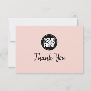 Custom Business Logo And Message Thank You Card