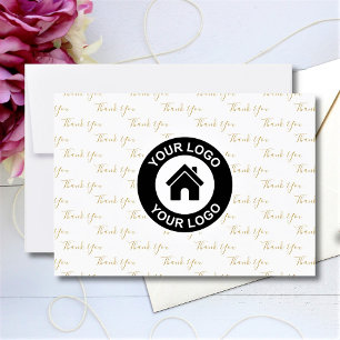 Custom Business Logo And Message Thank You Card
