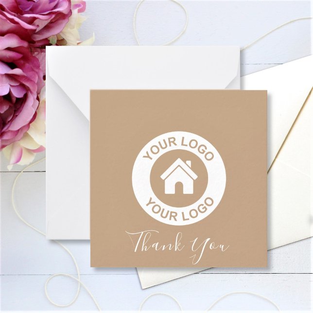 Custom Business Logo And Message Thank You Card (Creator Uploaded)