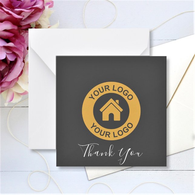 Custom Business Logo And Message Thank You Card (Creator Uploaded)