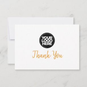 Custom Business Logo And Message Thank You Card