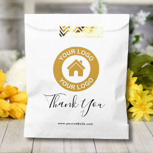 Custom Business Logo And Message Thank You Favour Favour Bags