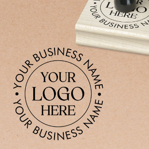 Custom Business Logo and Name promotional Rubber Stamp