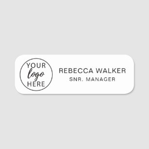 Custom Business Logo and Personalised Employee Name Tag