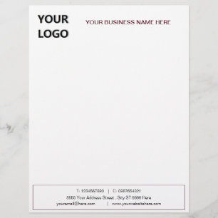 Custom Business Logo and QR Code Letterhead