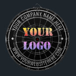 Custom Business Logo and Text Company Dart Board<br><div class="desc">Custom Colours and Fonts - Design Your Own Personalised Dart Board with Your Company Logo Name Website or Custom Text Promotional Business Dartboards Gift - Add Your Logo - Image or QR Code - Photo / Name - Company / Website - Information / More - Resize and move or remove...</div>