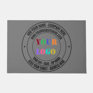 Custom Business Logo and Text Doormat Choose Colou
