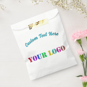 Custom Business Logo and Text Favour Bags Example
