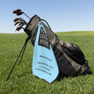 Custom Business Logo and Text Golf Towel