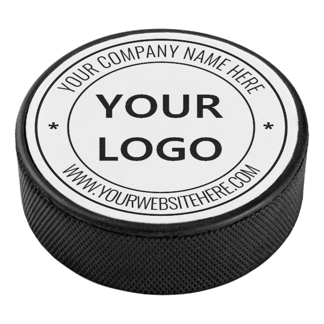 Custom Business Logo and Text Hockey Puck (3/4)