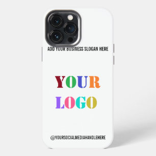 Custom Business Logo and Text iPhone Case Template