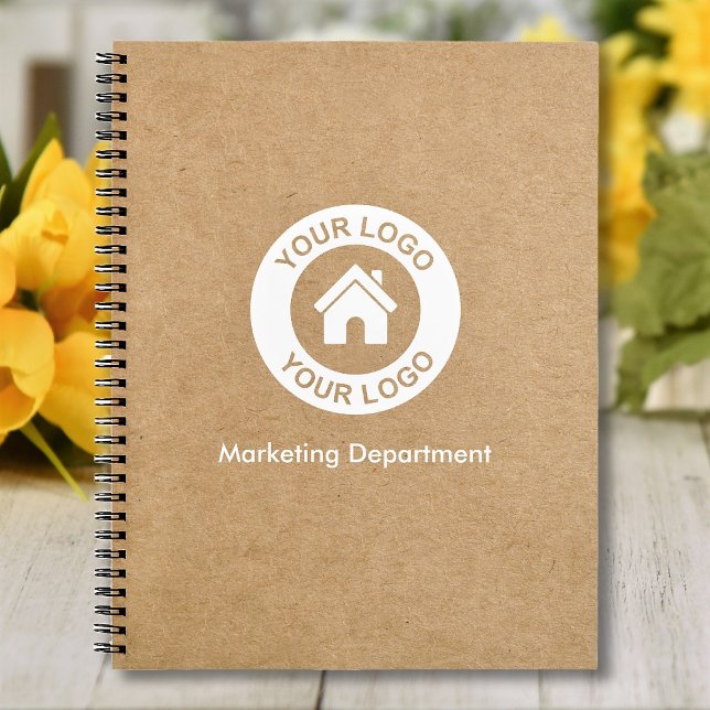 Custom Business Logo And Text Kraft Style Notebook (Creator Uploaded)