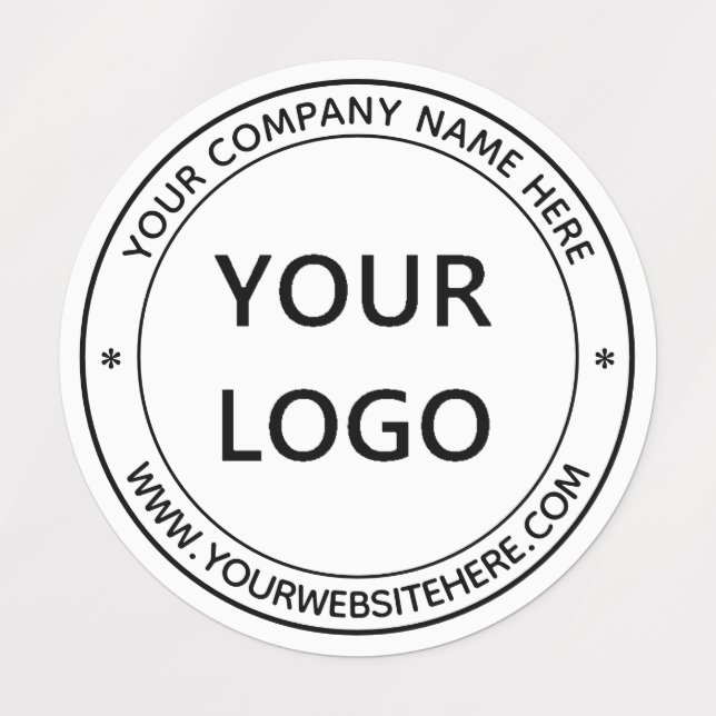 Custom Business Logo and Text Labels Example (Design 1)