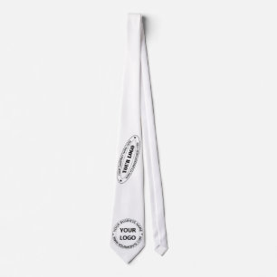 Custom Business Logo and Text Neck Tie Template