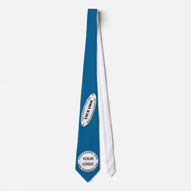 Custom Business Logo and Text Neck Tie Your Colour (Front)