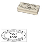 Custom Business Logo and Text Oval Rubber Stamp