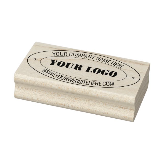 Custom  Business Logo and Text Oval Rubber Stamp (Stamp)