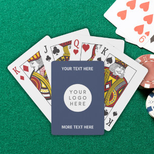 Custom Business Logo And Text Playing Cards