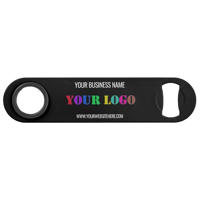 Custom Business Logo and Text Promotional Bar Key (Front (Horizontal))