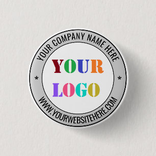 Custom Business Logo and Text Promotional Button