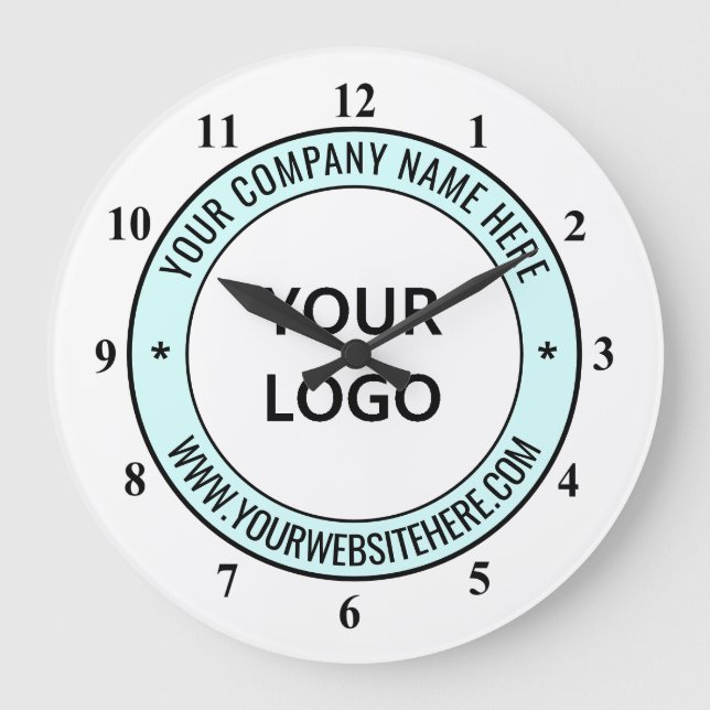 Custom Business Logo and Text Promotional Clock (Front)