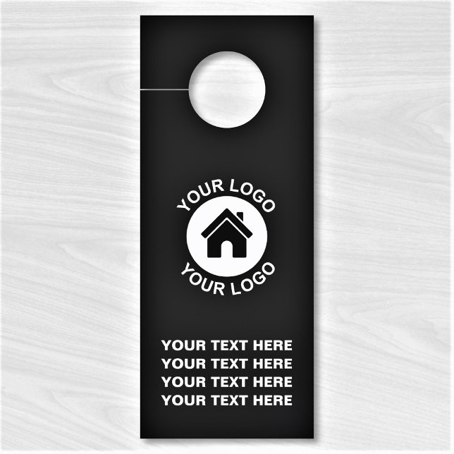 Custom Business Logo And Text Promotional Door Hanger (Creator Uploaded)