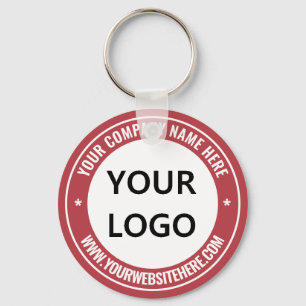 Custom Business Logo and Text Promotional Keychain