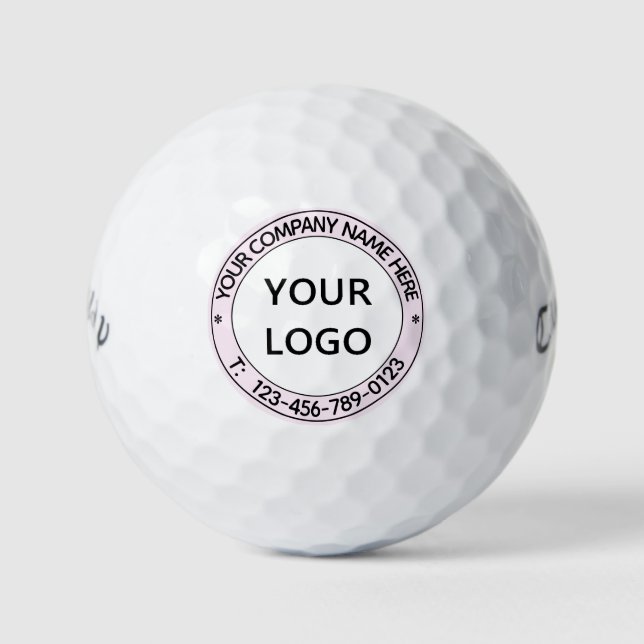 Custom Business Logo and Text Stamp Golf Balls (Front)