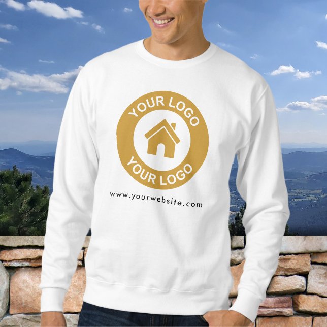 Custom Business Logo and Text Sweatshirt (Creator Uploaded)