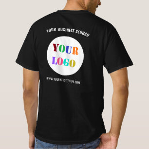 Custom Business Logo and Text T-Shirt Choose Colou