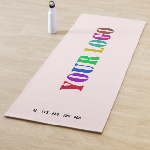Custom Business Logo and Text Yoga Mat Template