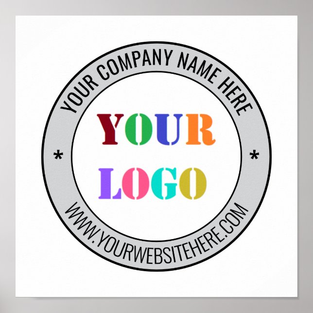 Custom Business Logo and Text Your Poster Template (Front)
