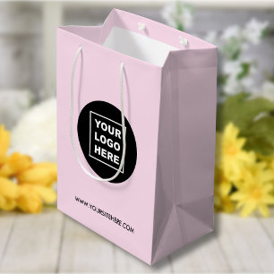 Custom Business Logo and Website Medium Gift Bag