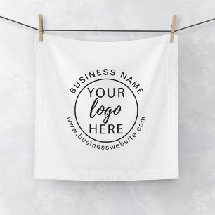 Custom Business Logo and Website Minimalist Wash Cloth