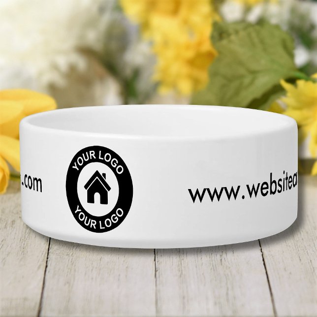 Custom Business Logo and Website Promotional Pet Bowl (Creator Uploaded)