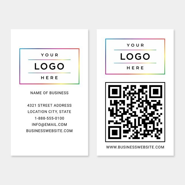 Custom Business Logo and Website QR Code Card (Creator Uploaded)