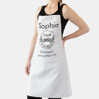 Custom Business Logo Apron | Modern Minimal Compa
