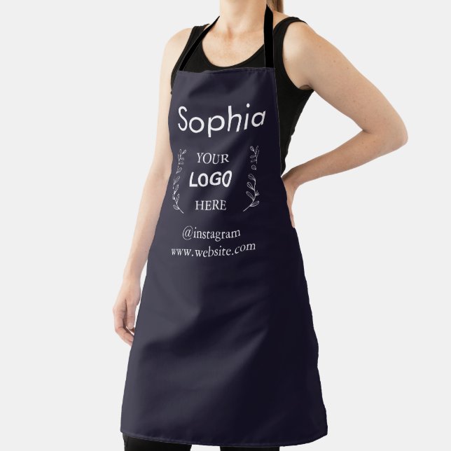  Custom Business Logo Apron | Modern Minimal Compa (Insitu)