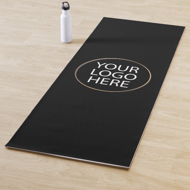 Custom Business Logo | back & front black          Yoga Mat (In Situ)