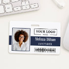 Custom Business Logo Barcode QR Code Employee